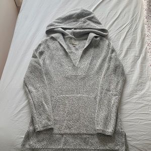 Tna white speckle sweater w/ hood